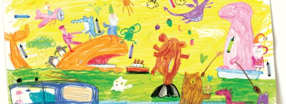 Găsește creioanele colorate!