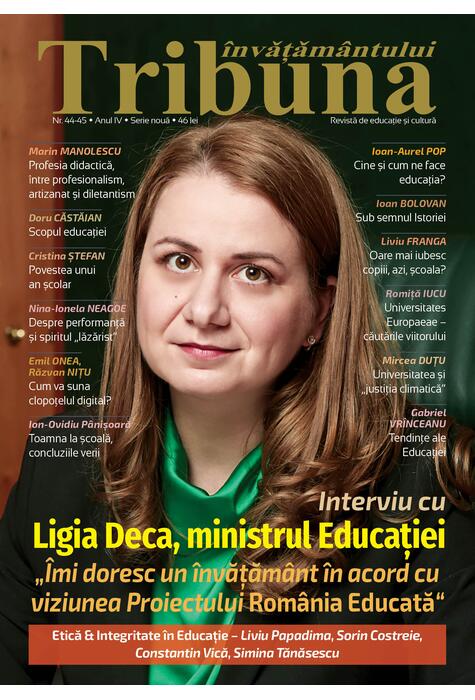 Copertă produs Tribuna &Icirc;nvățăm&acirc;ntului. Revista de educație și cultură Nr. 44-45/2023, Anul IV, Serie Nouă