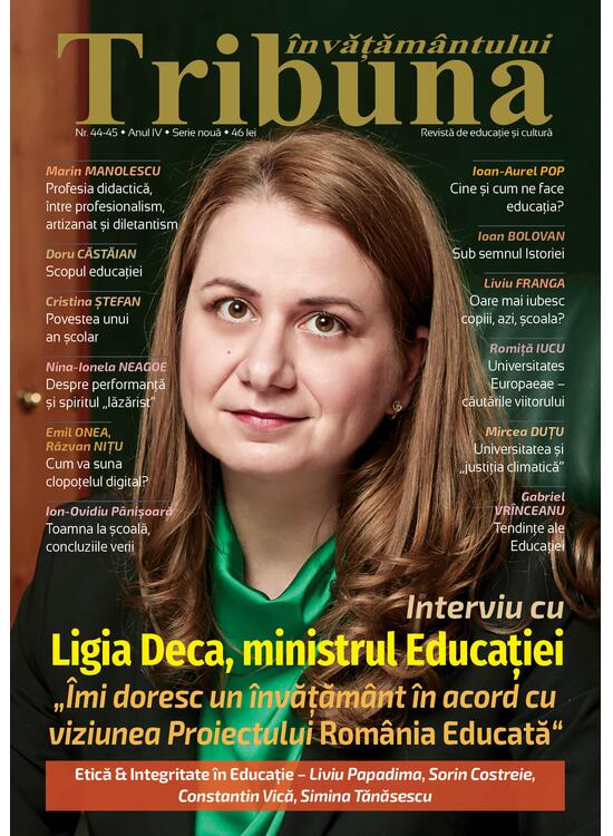 Copertă produs Tribuna &Icirc;nvățăm&acirc;ntului. Revista de educație și cultură Nr. 44-45/2023, Anul IV, Serie Nouă - gallery big 1