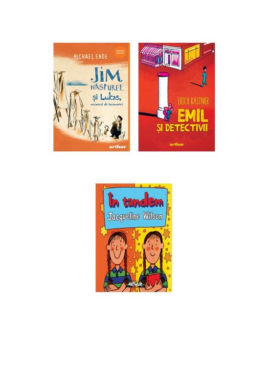 Copertă produs Pachet școlar clasa a III-a (&Icirc;n tandem, Jim Năsturel și Lukas, mecanicul de locomotivă, Emil și detectivii) - gallery big 5
