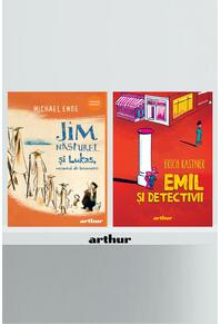 Copertă produs Pachet școlar clasa a III-a (Jim Năsturel și Lukas, mecanicul de locomotivă, Emil și detectivii)