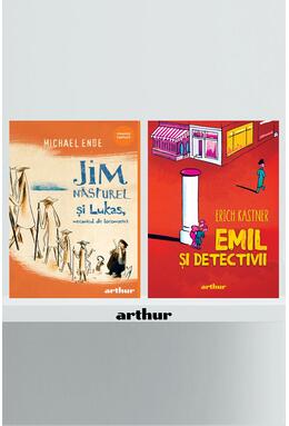 Copertă produs Pachet școlar clasa a III-a (Jim Năsturel și Lukas, mecanicul de locomotivă, Emil și detectivii)