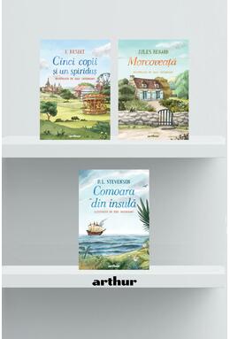 Copertă produs Pachet ilustrator Dan Ungureanu (Morcoveață, Comoara din insulă, Cinci copii și-un spiriduș)