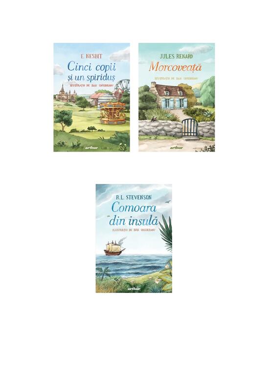 Copertă produs Pachet ilustrator Dan Ungureanu (Morcoveață, Comoara din insulă, Cinci copii și-un spiriduș) - gallery big 6