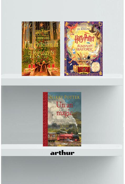 Copertă produs Pachet fan Harry Potter (Un an magic, Almanah vrăjitoresc, Un Crăciun la Hogwarts)