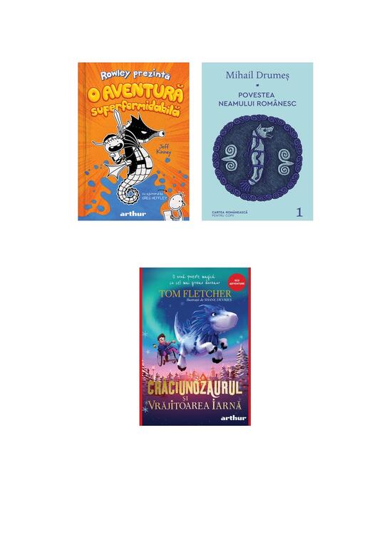 Copertă produs Pachet lecturi pentru 10 ani (O aventură superformidabilă, Povestea neamului romanesc, Crăciunozaurul și Vrăjitoarea Iarnă) - gallery big 5