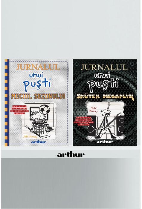 Copertă produs Pachet Jurnalul unui Puști  volumele 16-17 (Meciul sezonului, Sk&uuml;tek Megaplyn)