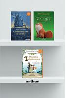 Copertă produs Pachet Fantezie (Castelul mișcător al lui Urlet, Regele hoților, Năstrușnicul motan Maurice | Ediție tie-in, Povestea Inchizitorului)