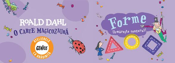 Genius la grădiniță #62 O carte magicozaură. Forme. Urmărește conturul!