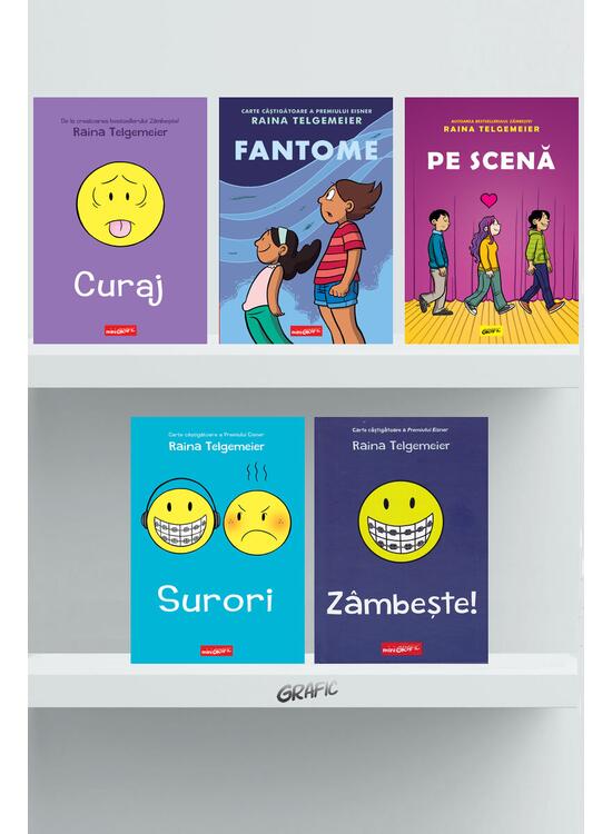 Copertă produs Pachet Raina Telgemeier (Zâmbește, Surori, Curaj, Pe scenă, Fantome) - gallery big 1