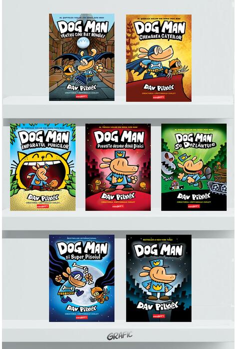 Copertă produs Pachet Dog Man bandă desenată (7 volume)