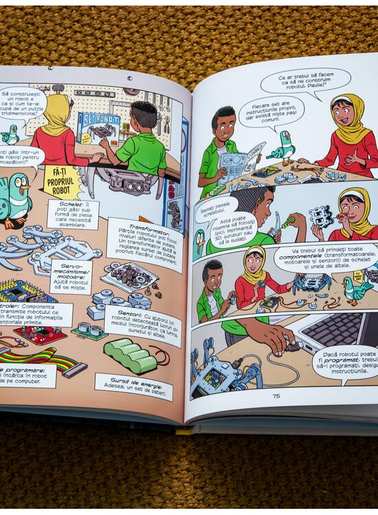 Copertă produs Roboţi şi drone. Trecut, prezent şi viitor (Știință &icirc;n comicsuri) - gallery big 4