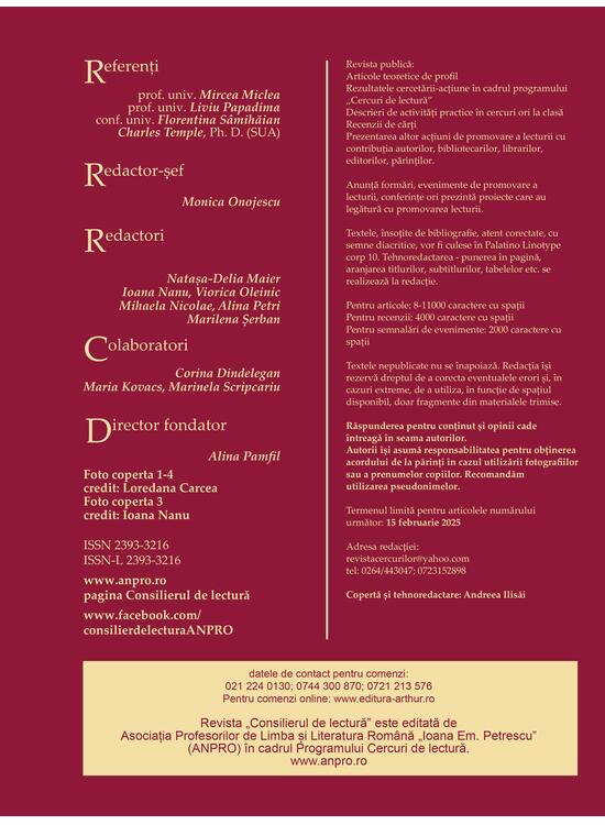 Copertă produs Consilierul de lectură nr. 4 (40) 2024 - gallery big 3