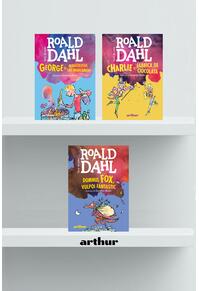 Copertă produs Pachet Roald Dahl format mic (Charlie și fabrica de ciocolată, George, Domnul Fox)