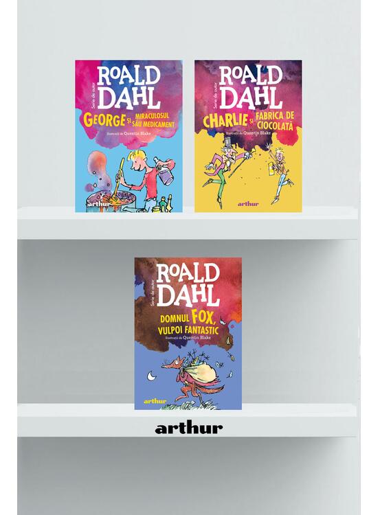 Copertă produs Pachet Roald Dahl format mic (Charlie și fabrica de ciocolată, George, Domnul Fox) - gallery big 1