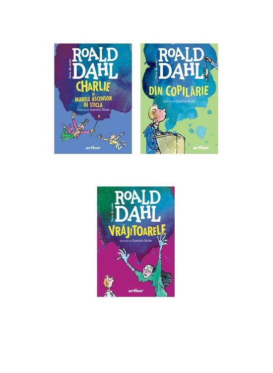 Copertă produs Pachet Roald Dahl format mic ( Din copilărie, Vrăjitoarele, Charlie și marele ascensor) - gallery big 5