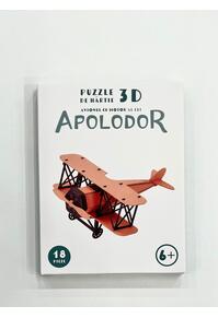 Copertă produs Puzzle 3D din h&acirc;rtie: Avionul cu motor al lui APOLODOR (19 piese)
