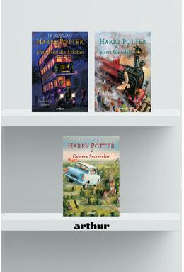 Copertă produs Pachet Harry Potter ediție ilustrată (volumele 1-3)