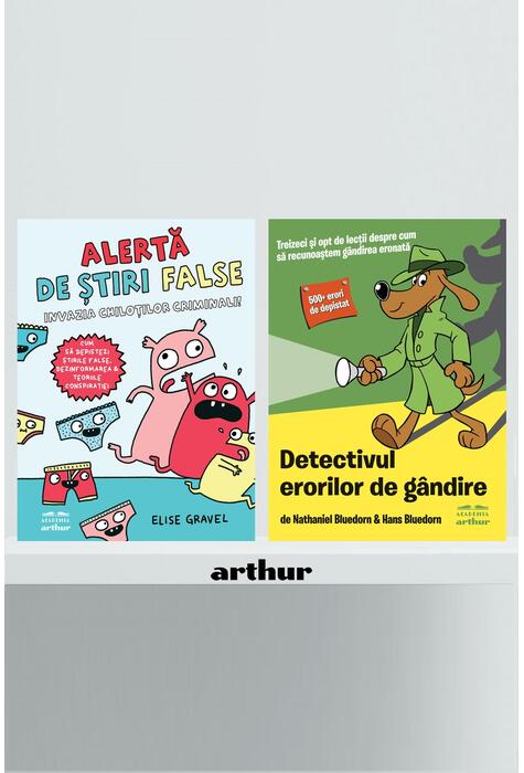 Copertă produs Pachet cărți g&acirc;ndire critică pentru copii (Alertă de știri false, Detectivul erorilor de g&acirc;ndire)