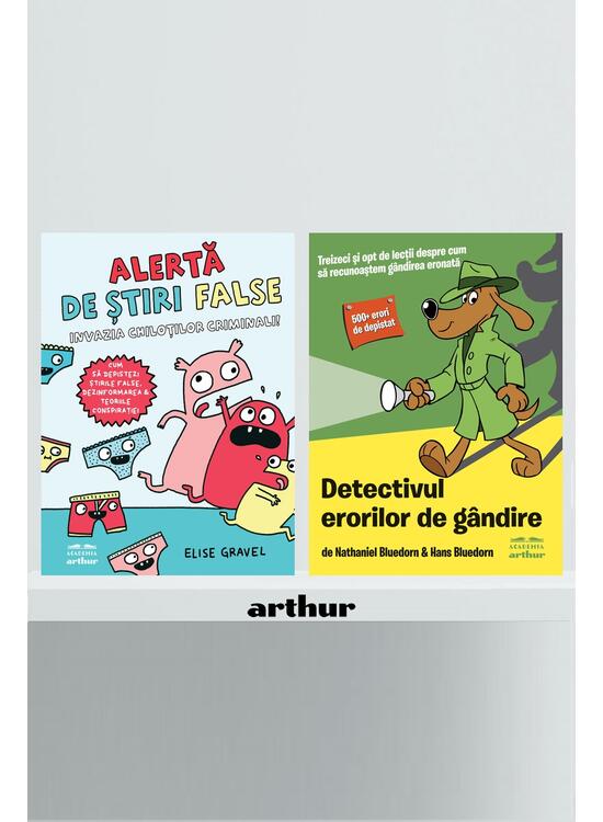 Copertă produs Pachet cărți g&acirc;ndire critică pentru copii (Alertă de știri false, Detectivul erorilor de g&acirc;ndire) - gallery big 1