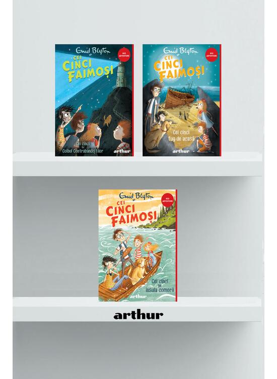 Copertă produs Seria Cei cinci faimoși ( Insula comorii, Fug de acasă, Cuibul contrabandiștilor) - gallery big 1