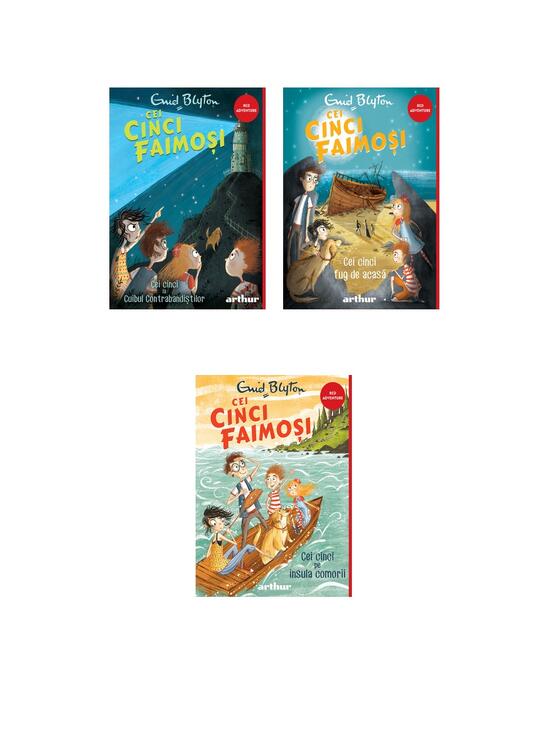 Copertă produs Seria Cei cinci faimoși ( Insula comorii, Fug de acasă, Cuibul contrabandiștilor) - gallery big 5