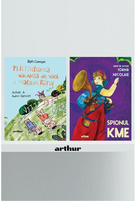 Copertă produs Pachet lecturi pentru 10 ani (Spionul Kme, Plictisitoarea vacanță de vară a fraților Rățoi)