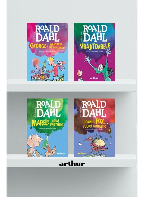 Copertă produs Pachet Roald Dahl ( Domnul Fox, MUP, Vrăjitoarele, George) - gallery big 1