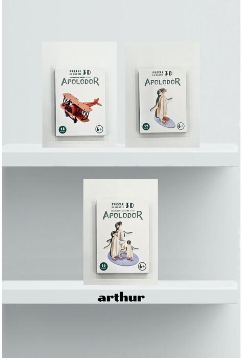 Copertă produs Pachet 3 Puzzle-uri 3D din h&acirc;rtie APOLODOR