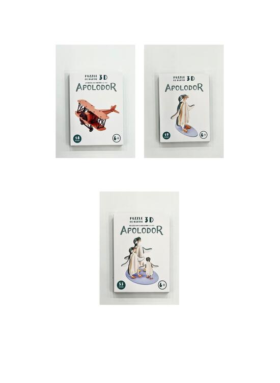 Copertă produs Pachet 3 Puzzle-uri 3D din h&acirc;rtie APOLODOR - gallery big 5