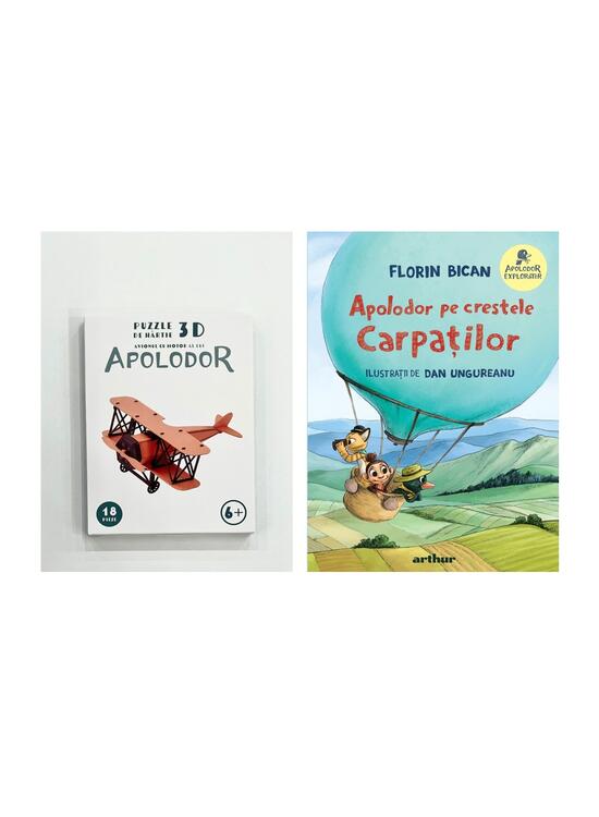 Copertă produs Pachet promo Apolodor pe crestele Carpaților cu Puzzle 3D din h&acirc;rtie: Avionul cu motor - gallery big 4