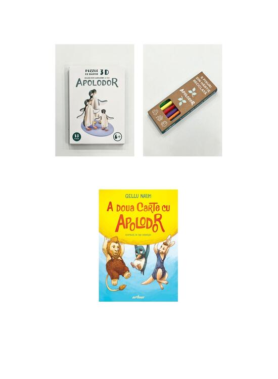 Copertă produs Pachet promo Apolodor 6-8 ani ( A doua carte cu Apolodor, puzzle 3D, set pixuri) - gallery big 5